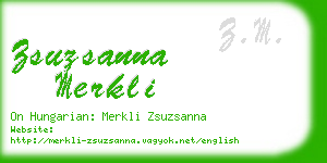 zsuzsanna merkli business card